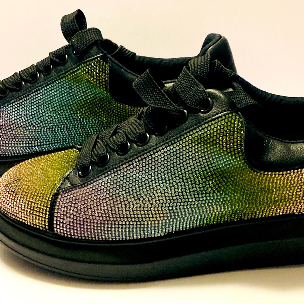 Steve Madden Multi Color Rhinestone Sneaker Like New